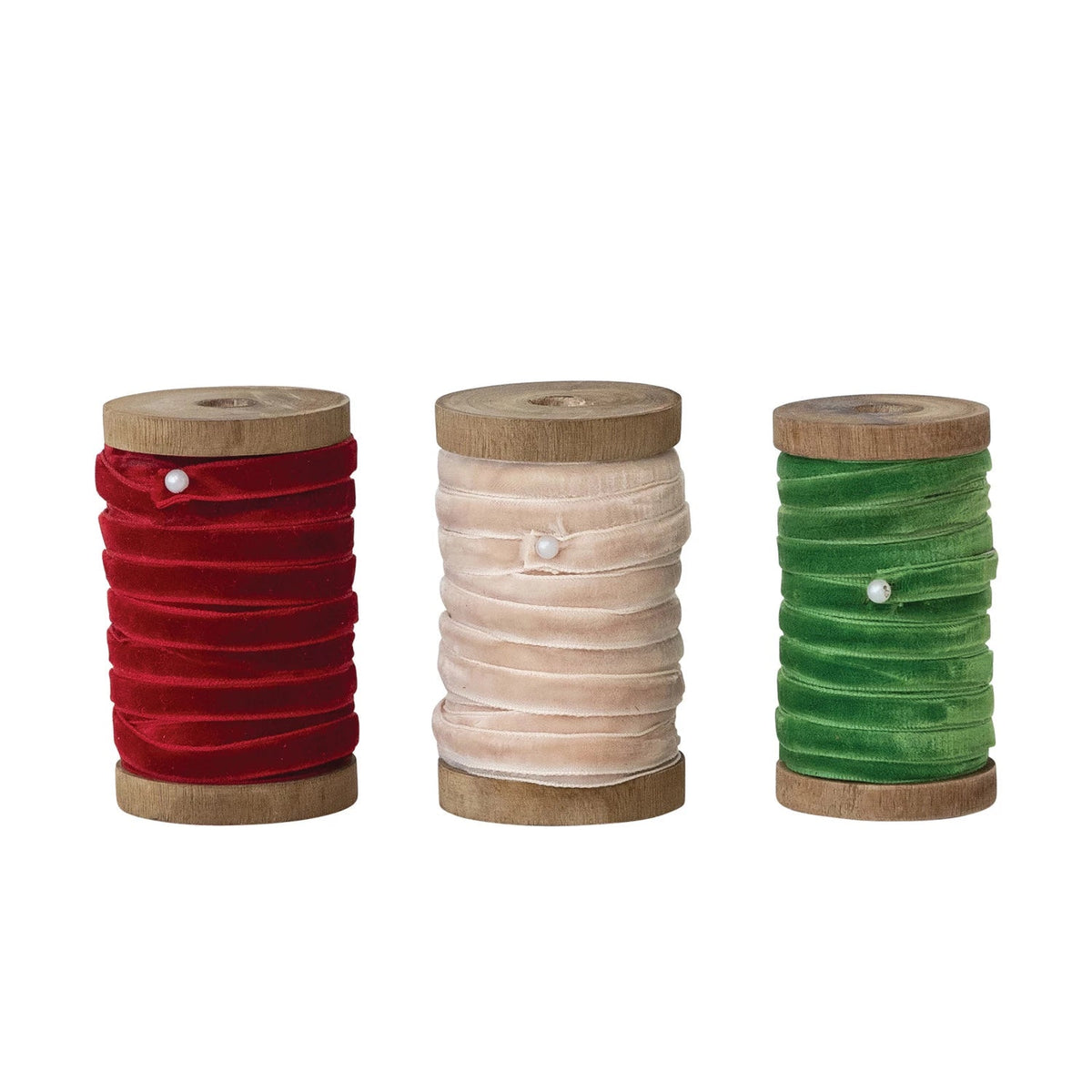 20 Velvet Ribbon on Wood Spool - Bloomfields