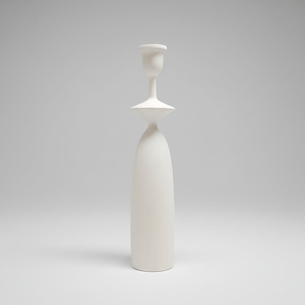Grace White Candle Holder, John Ward