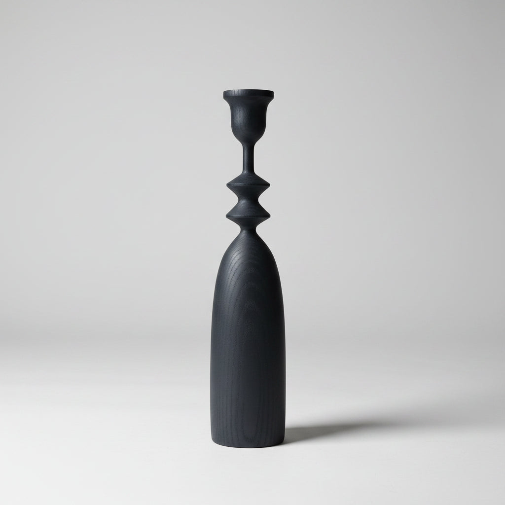 Belle Black Candle Holder, John Ward