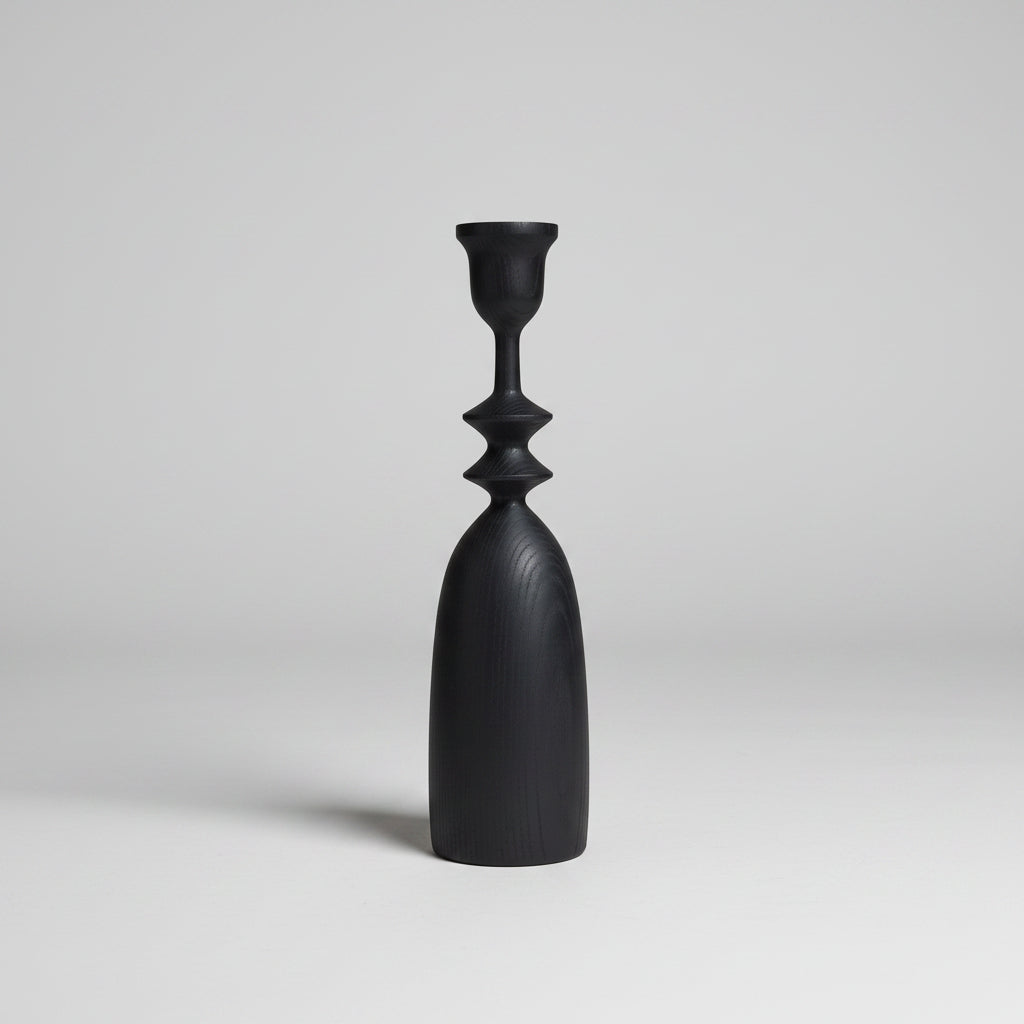 Belle Black Candle Holder, John Ward