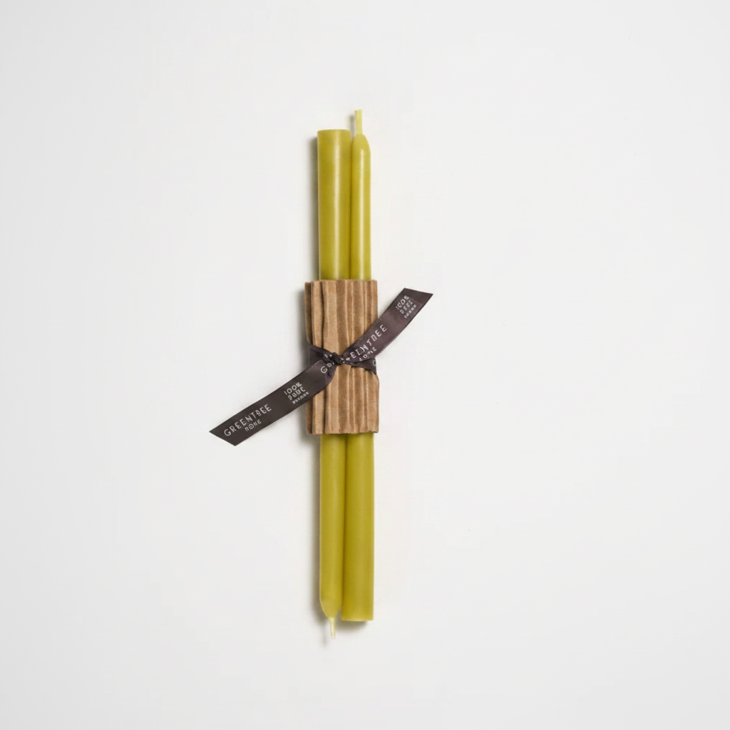 Bamboo Beeswax Tapers, Greentree Home