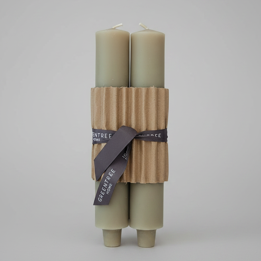Bamboo Column Beeswax Candles, Greentree Home