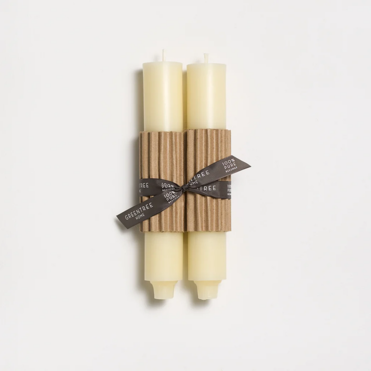 Cream Column Beeswax Candles, Greentree Home