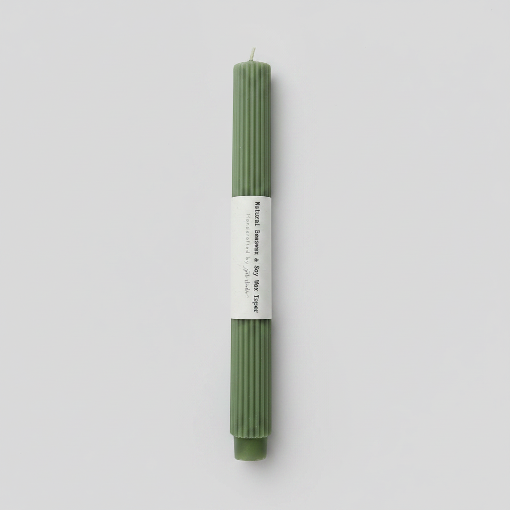Matcha Green Taper Candle, Zoet Studio
