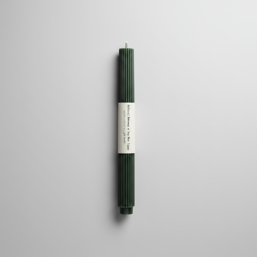 Olive Green Taper Candle, Zoet Studio