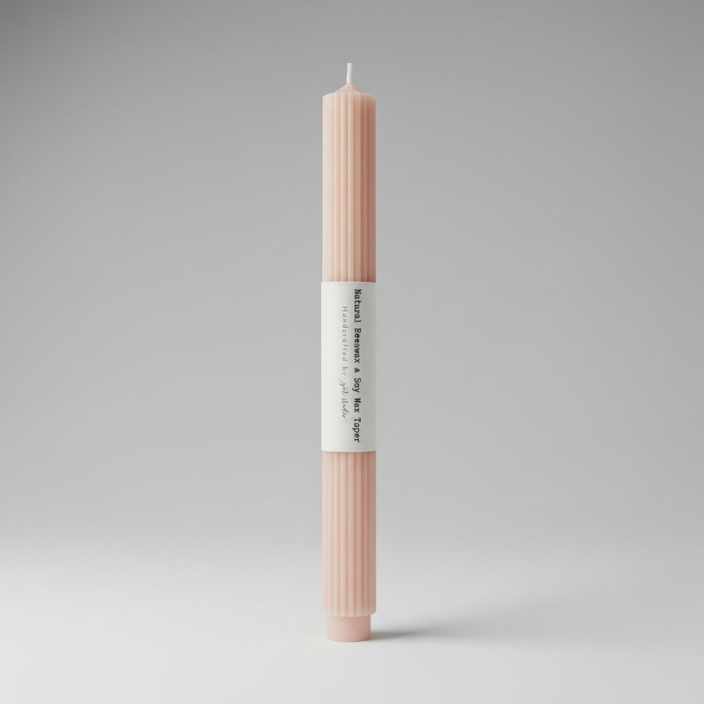 Peach Taper Candle, Zoet Studio