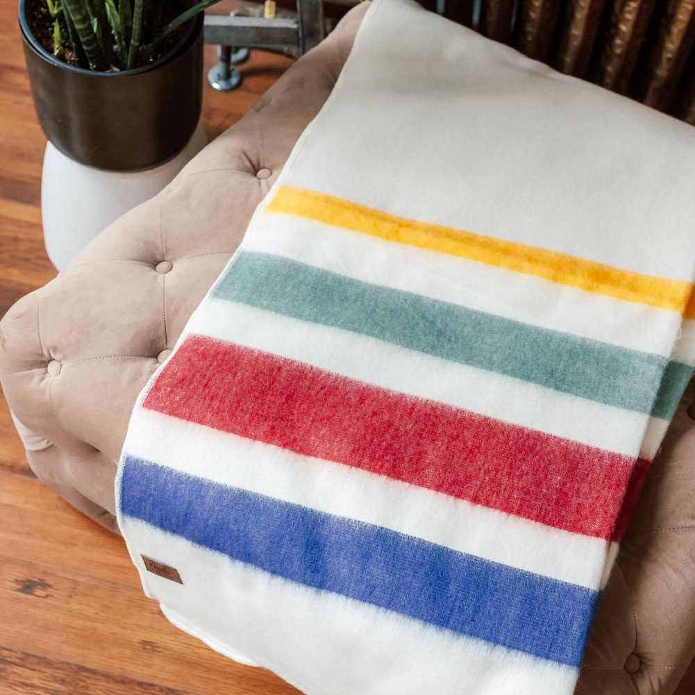 Pioneer Stripe Alpaca Blanket, Meraki Movement