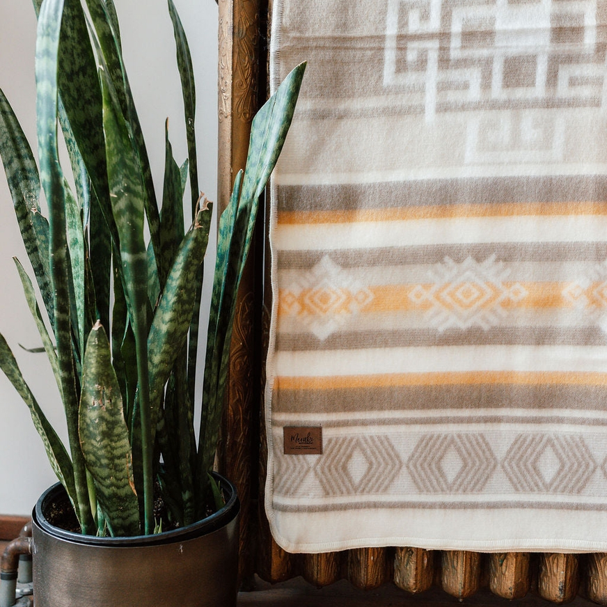 Sandstone Horizon Alpaca Throw Blanket, Meraki Movement
