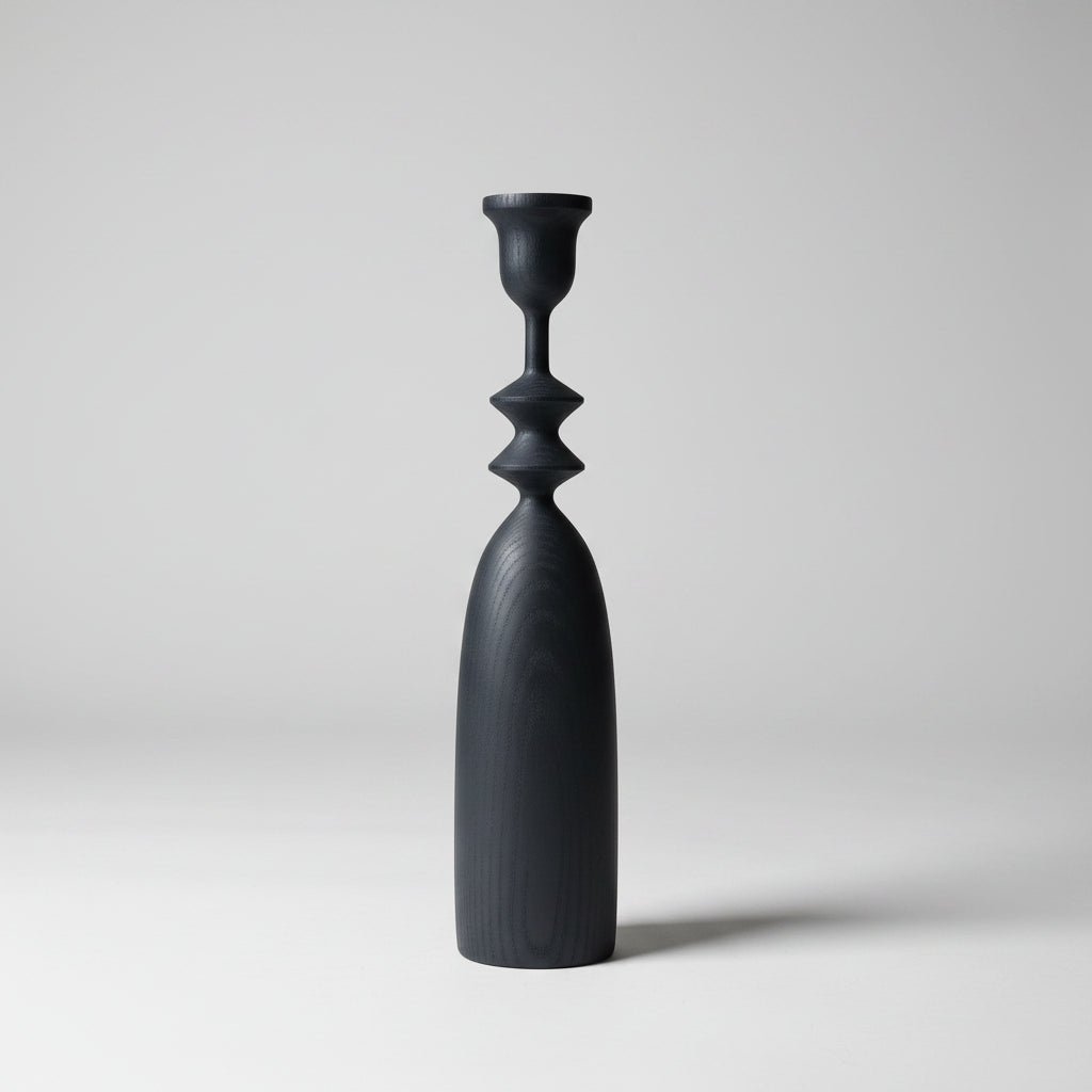 Belle Black Candle Holder, John Ward - Bloomfields