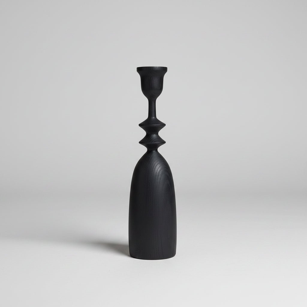 Belle Black Candle Holder, John Ward - Bloomfields