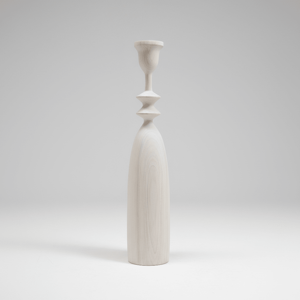 Belle White Candle Holder, John Ward - Bloomfields