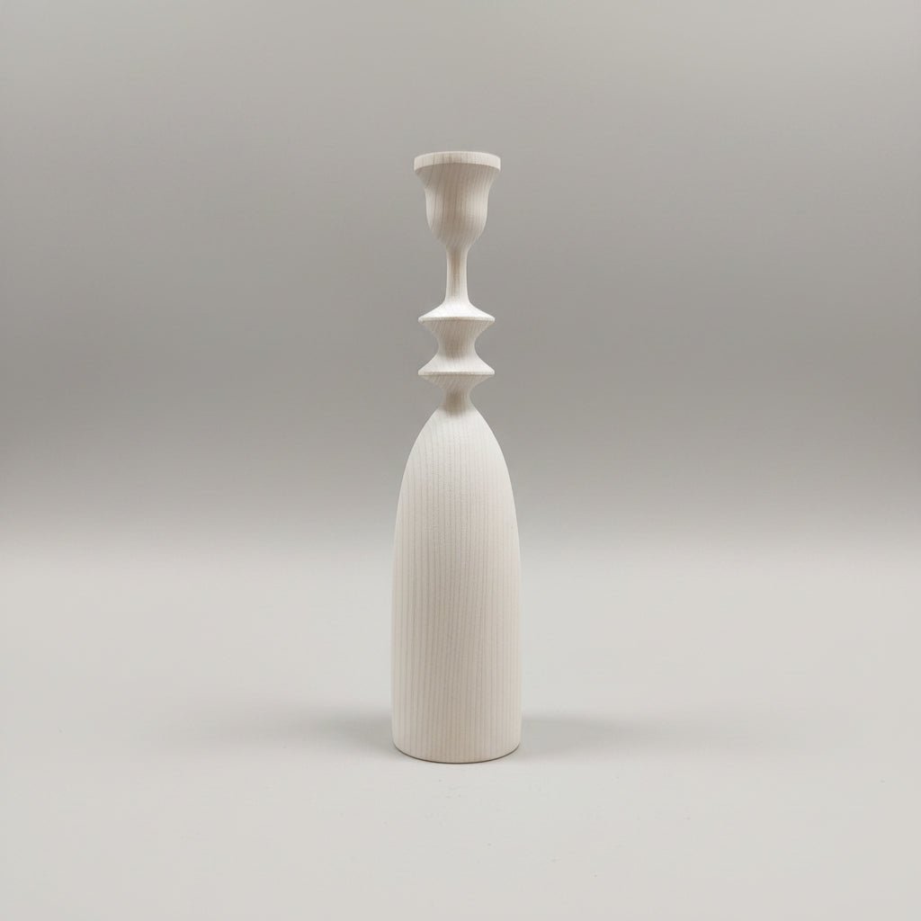 Belle White Candle Holder, John Ward - Bloomfields
