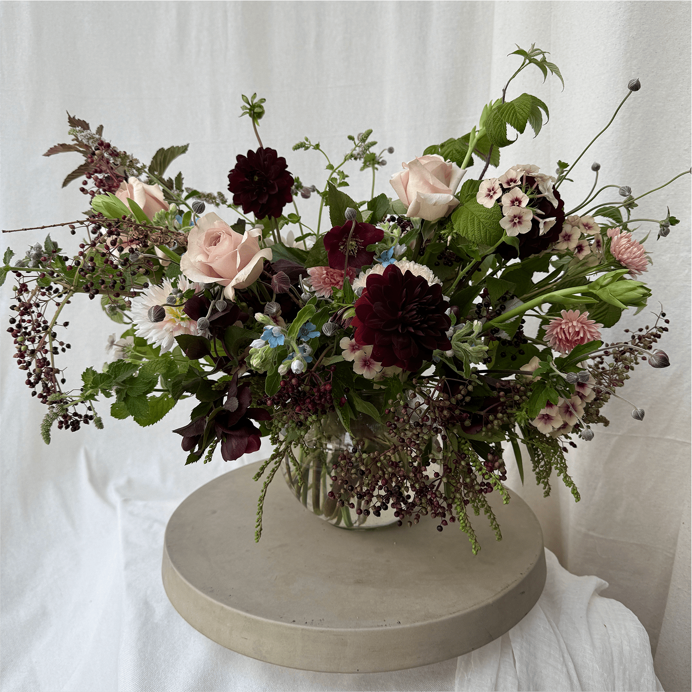 Blush & Velvet Vase Arrangement - Bloomfields