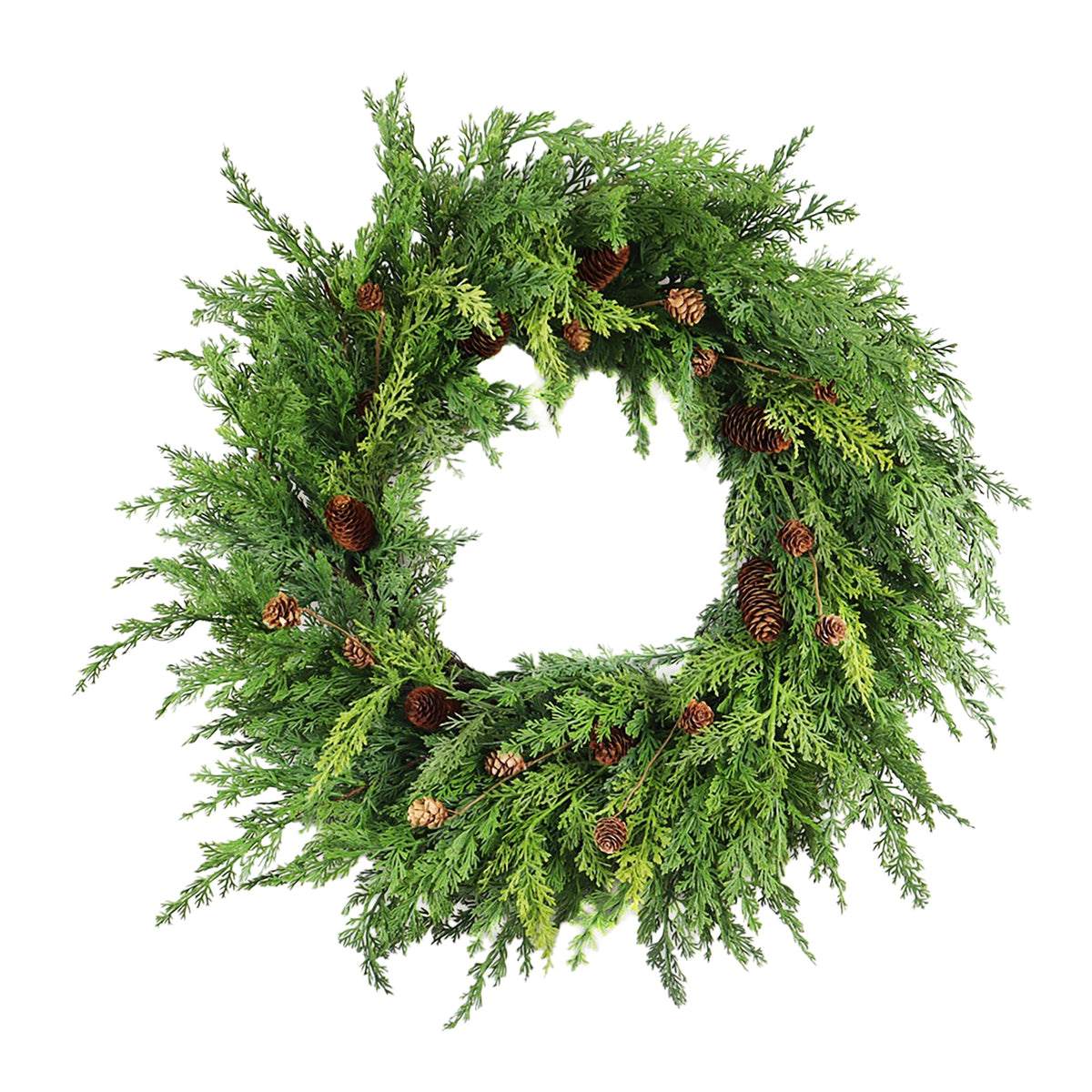 Cedar and Pine Cones Wreath 24&quot; - Bloomfields