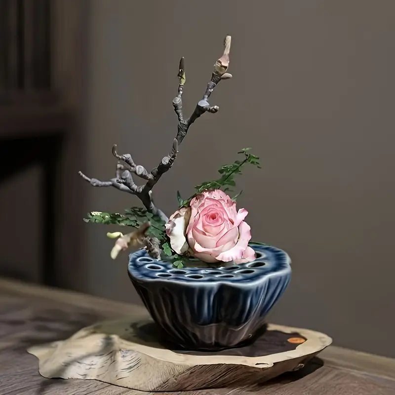 Ceramic Hibiscus Flower Vase - Bloomfields