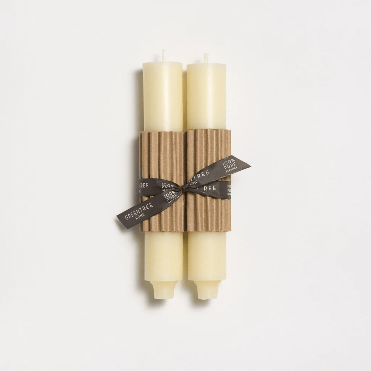 Cream Column Beeswax Candles, Greentree Home - Bloomfields