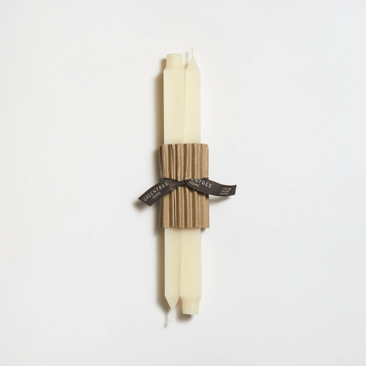 Cream Square Beeswax Candles, Greentree Home - Bloomfields