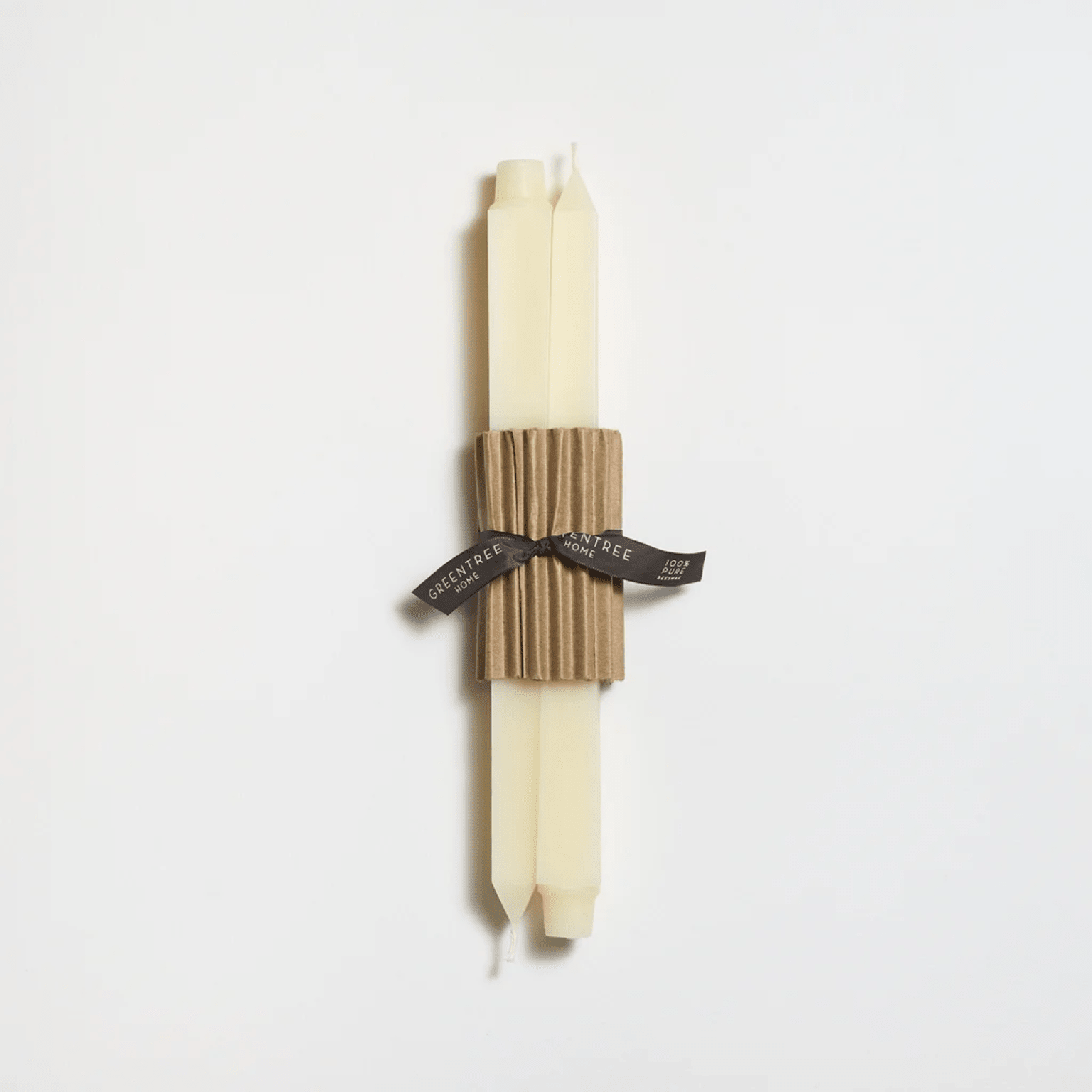 Cream Square Beeswax Candles, Greentree Home - Bloomfields