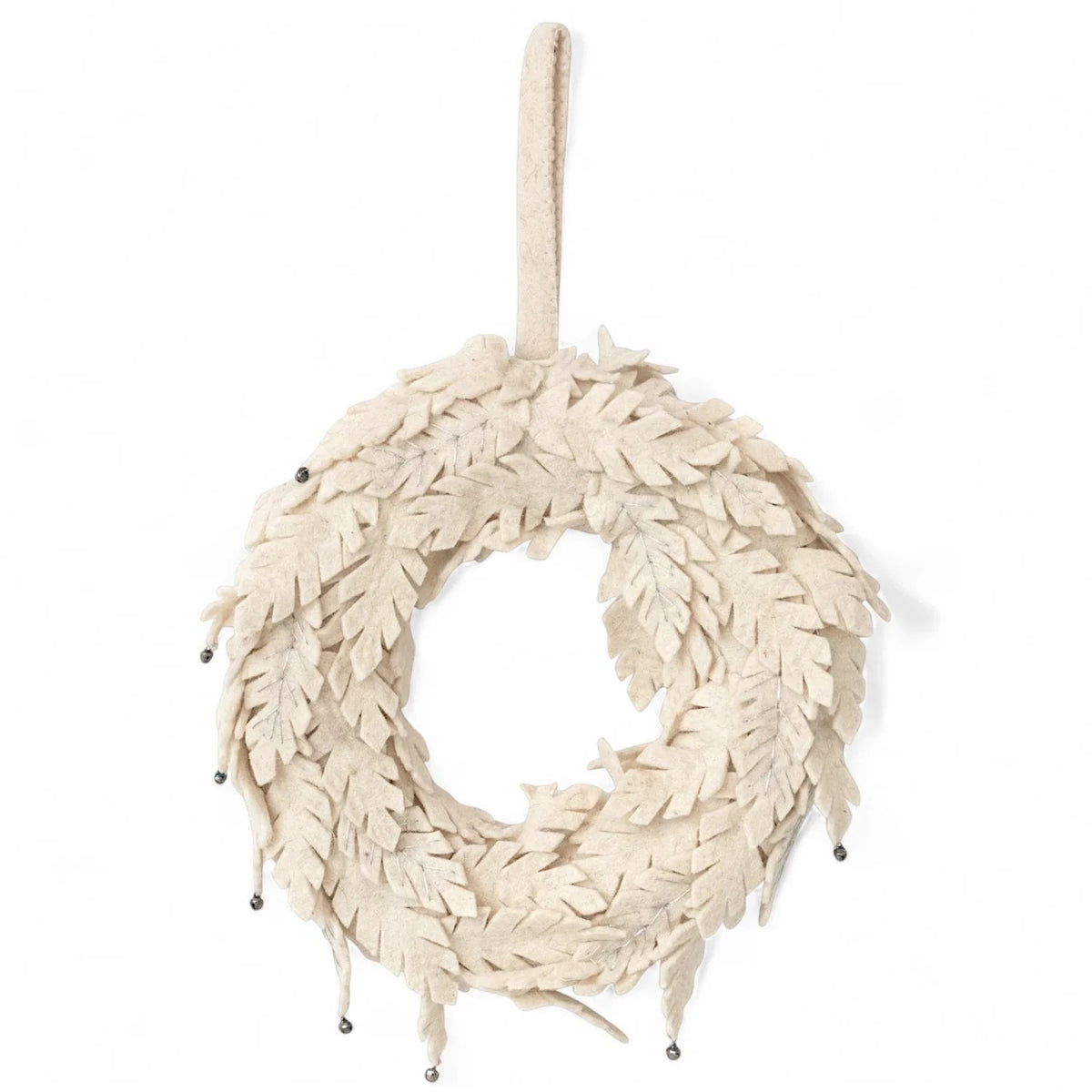 Cream Wool Felt Wreath - Bloomfields