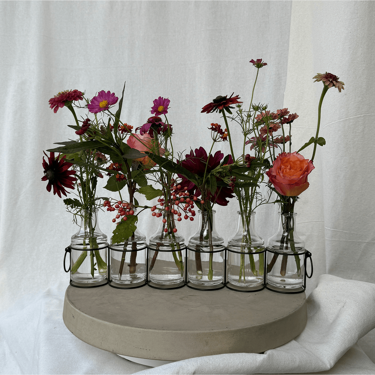 Crimson Harvest Blooms in Bottle Set - Bloomfields