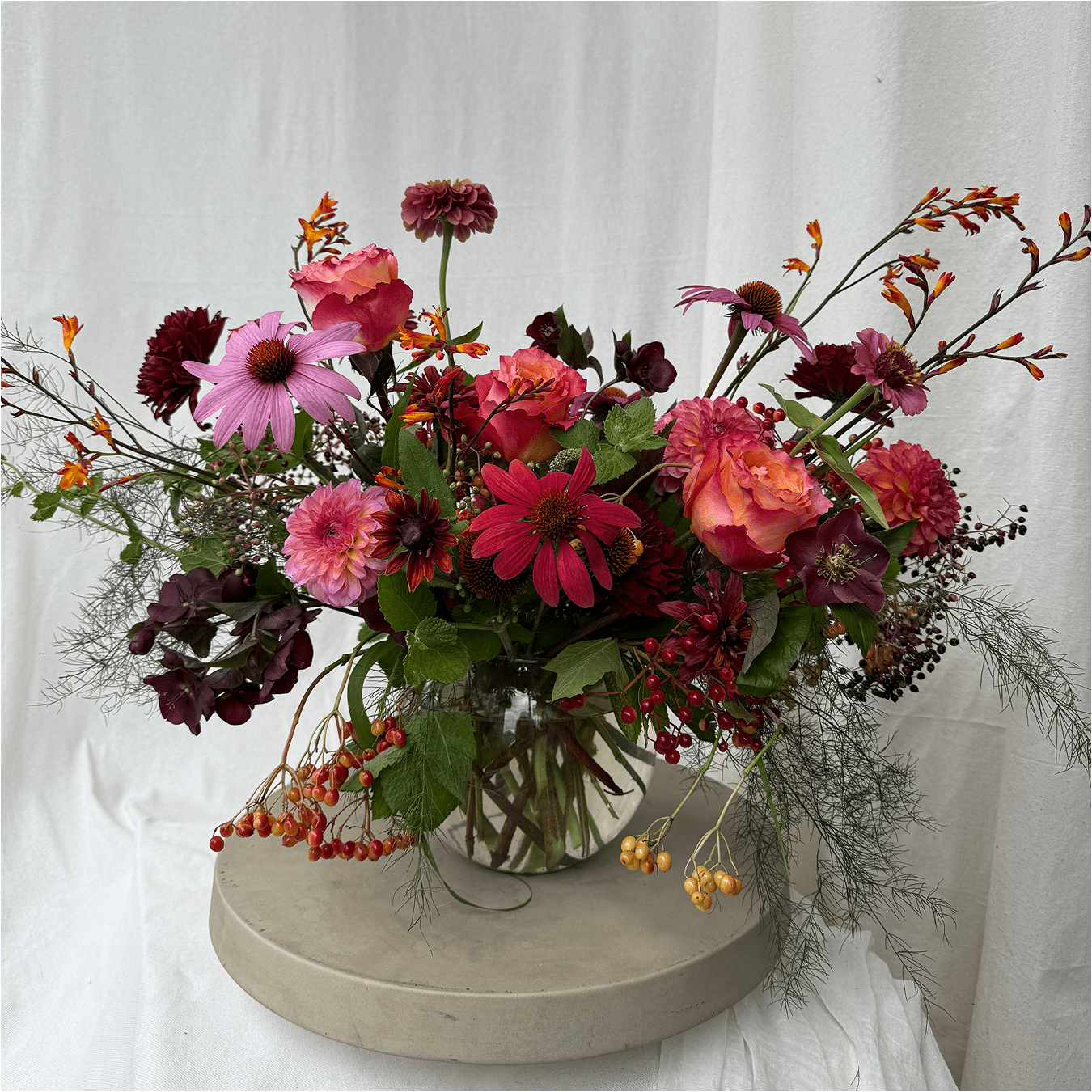 Crimson Harvest Vase Arrangement - Bloomfields