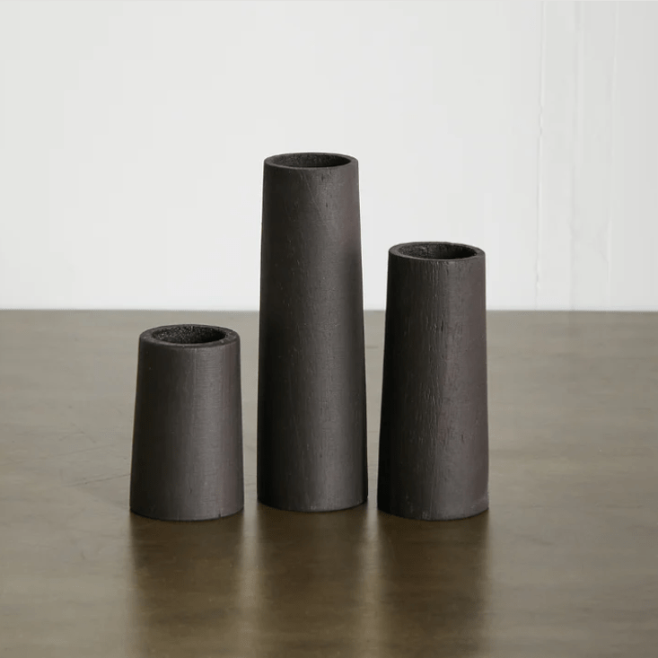 Cylinder Black Pine Tea Candle Holder - Bloomfields