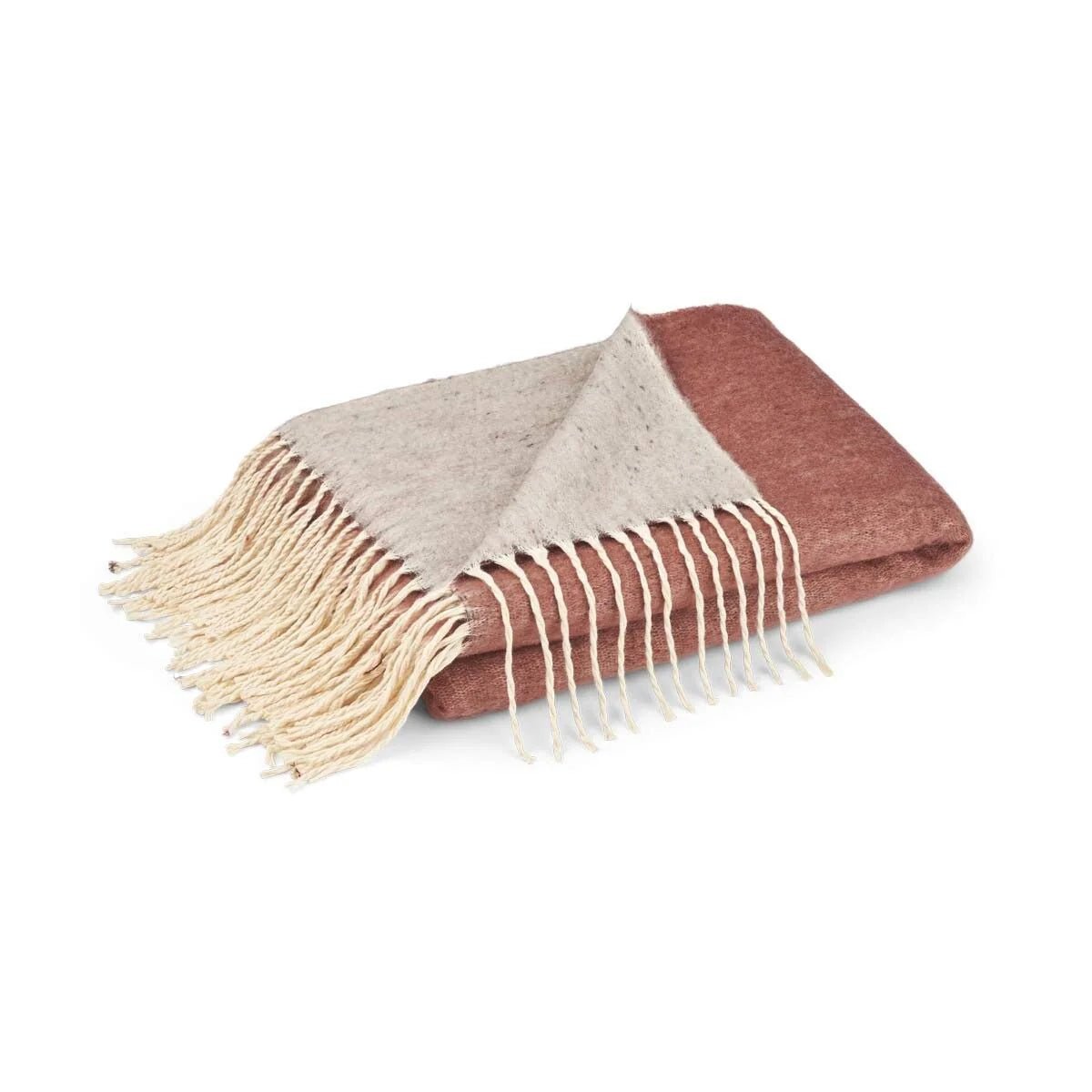 Double Face Throw Rust/Grey - Bloomfields