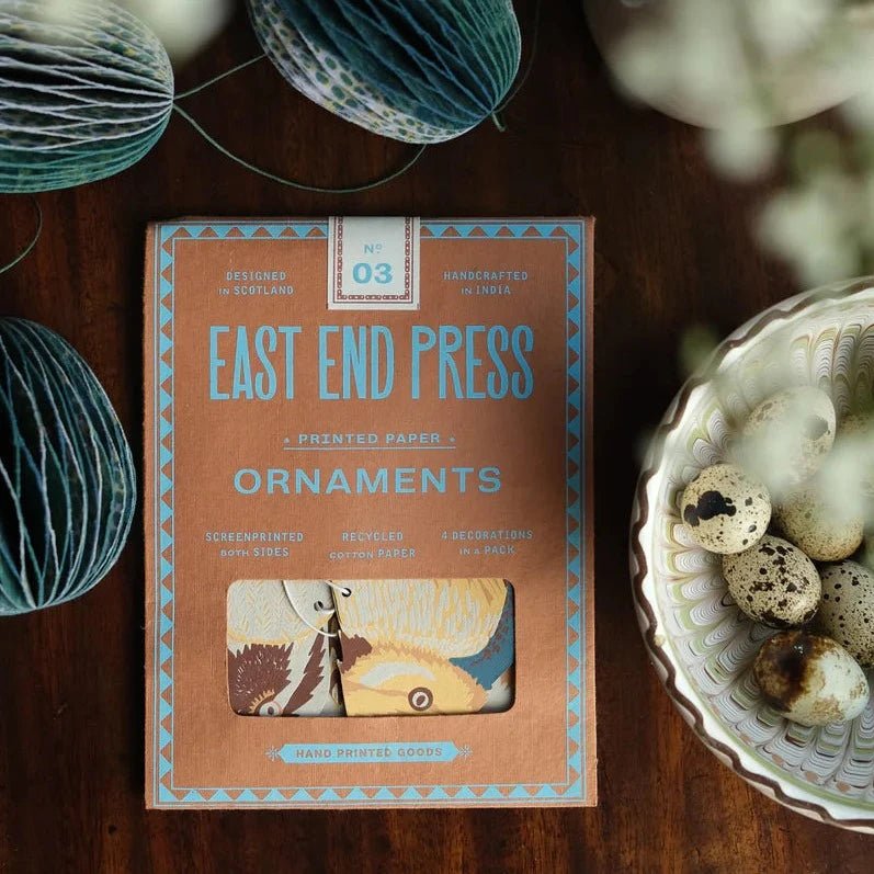 East End Press 'British Birds' Paper Ornaments - Bloomfields