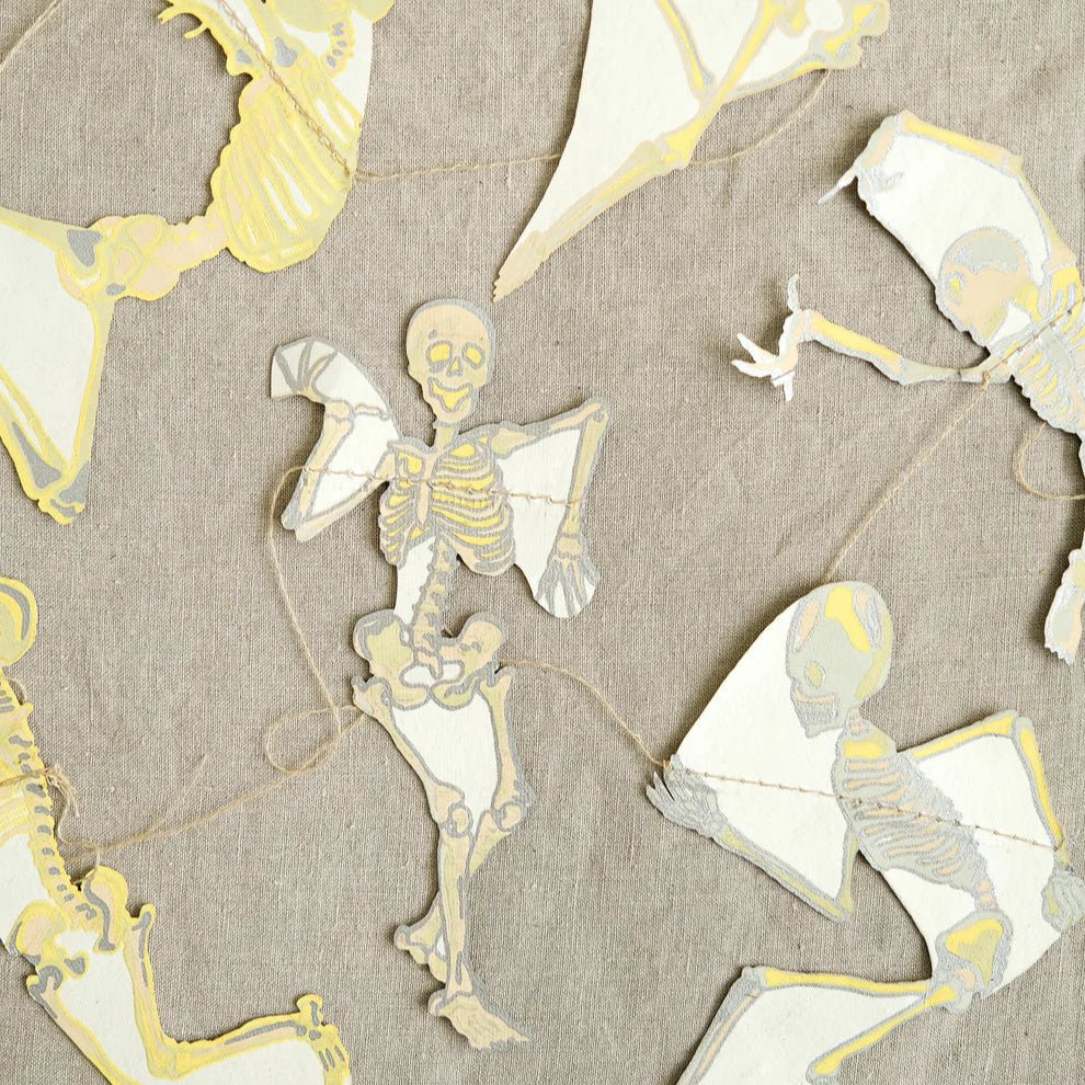 East End Press Dancing Skeletons Garland - Bloomfields