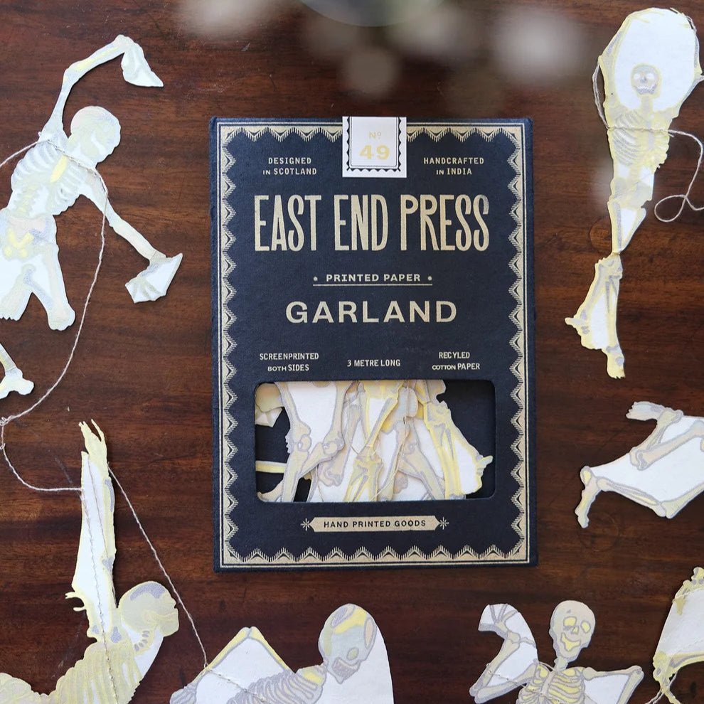 East End Press Dancing Skeletons Garland - Bloomfields