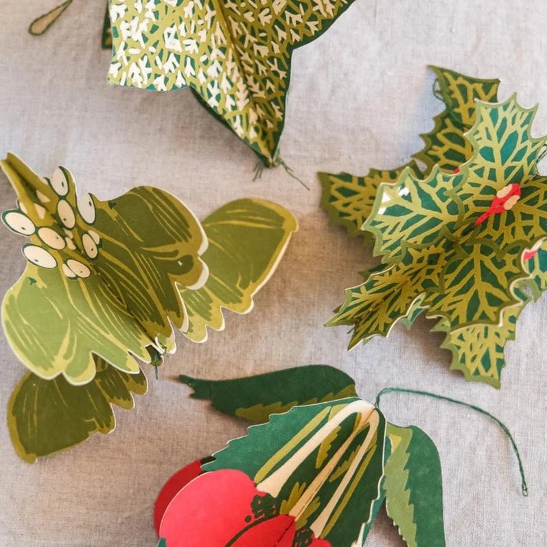 East End Press &#39;Festive Foliage&#39; Paper Ornaments - Bloomfields