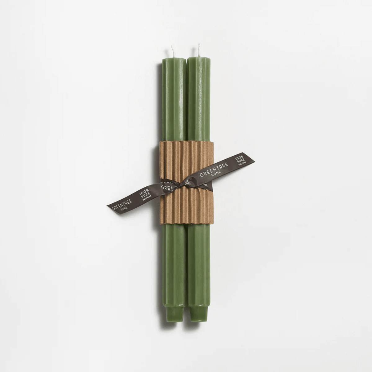 Greentree Beeswax Fluted Tapers - Bloomfields