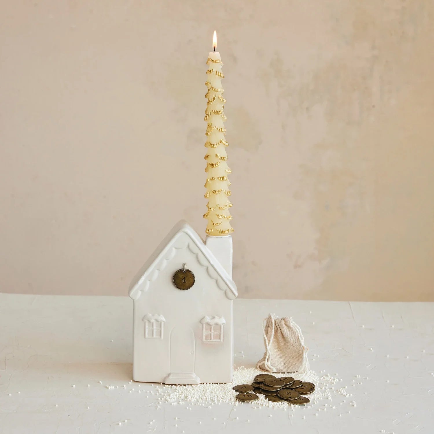 House Shaped Taper Holder/Advent Calendar - Bloomfields
