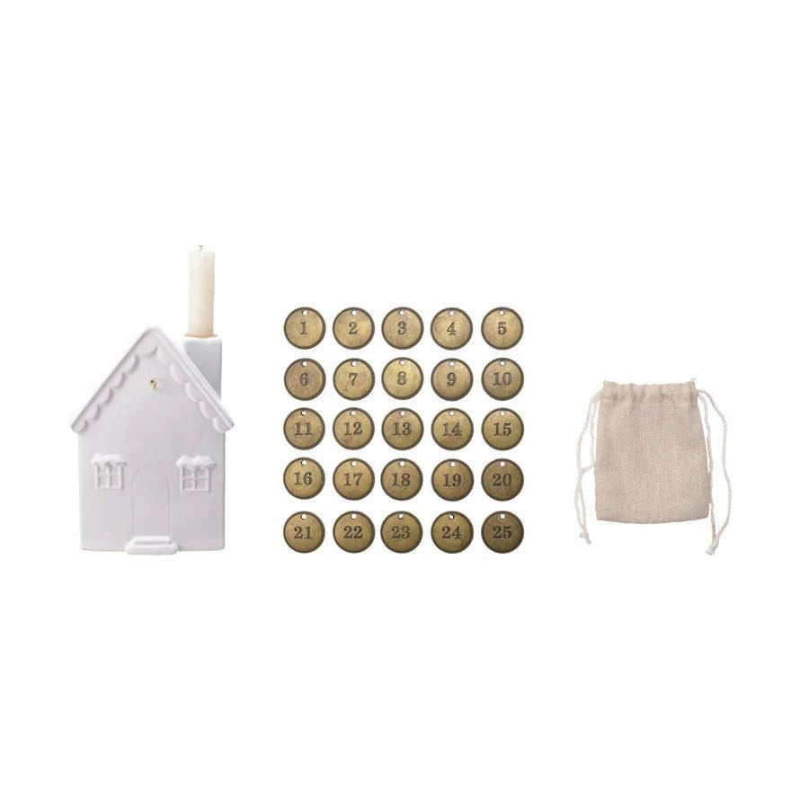 House Shaped Taper Holder/Advent Calendar - Bloomfields