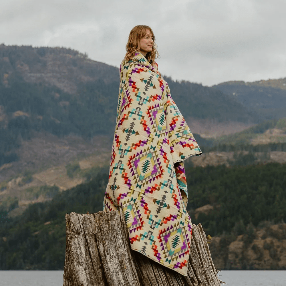 Inca Trail Large Alpaca Blanket, Meraki Movement - Bloomfields