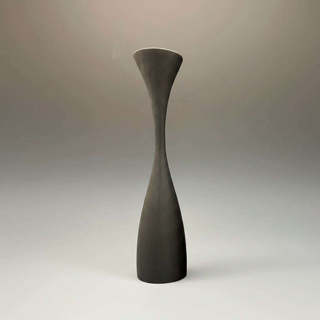 Lily Black Candle Holder, John Ward