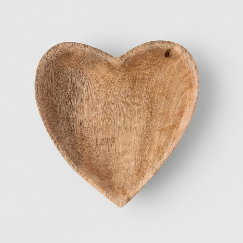 Mango Wood Heart Shaped Tray - Bloomfields