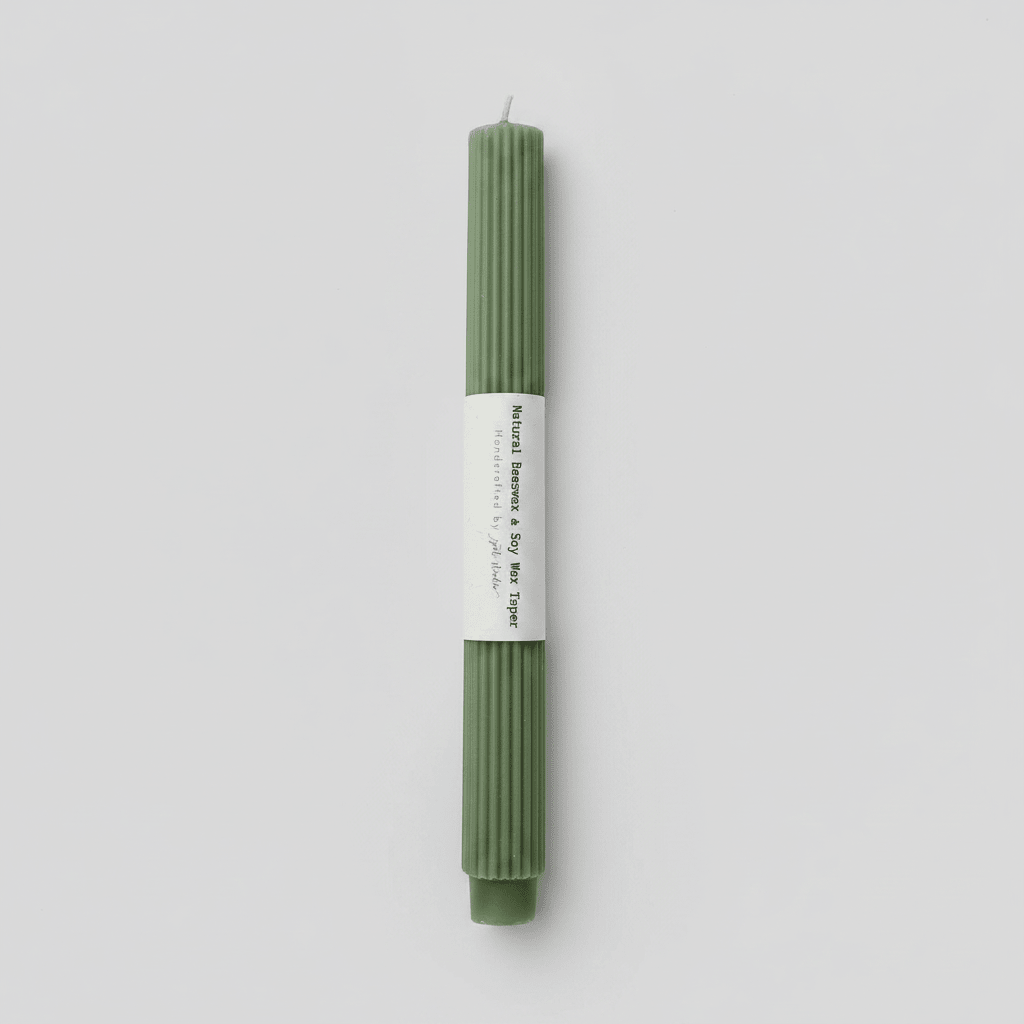 Matcha Green Taper Candle, Zoet Studio - Bloomfields