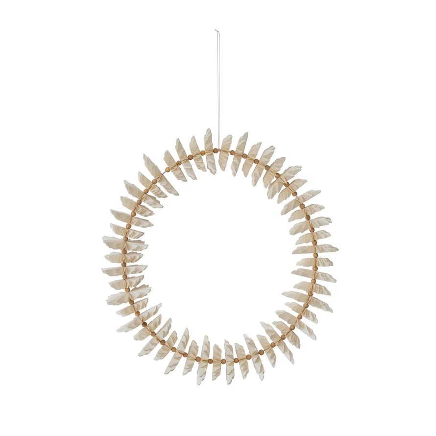 Metal Wreath with Paper Flowers - Bloomfields