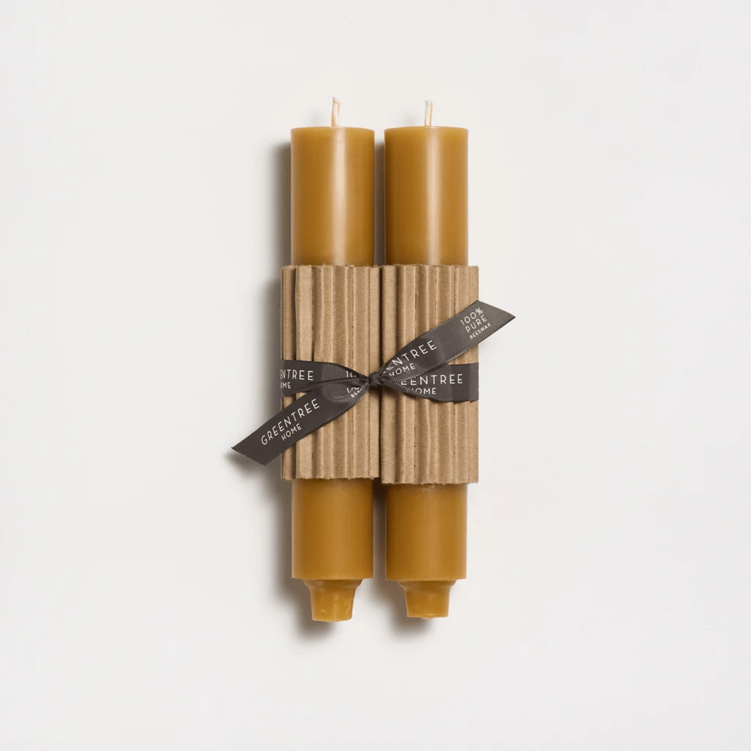 Natural Column Beeswax Candles, Greentree Home - Bloomfields