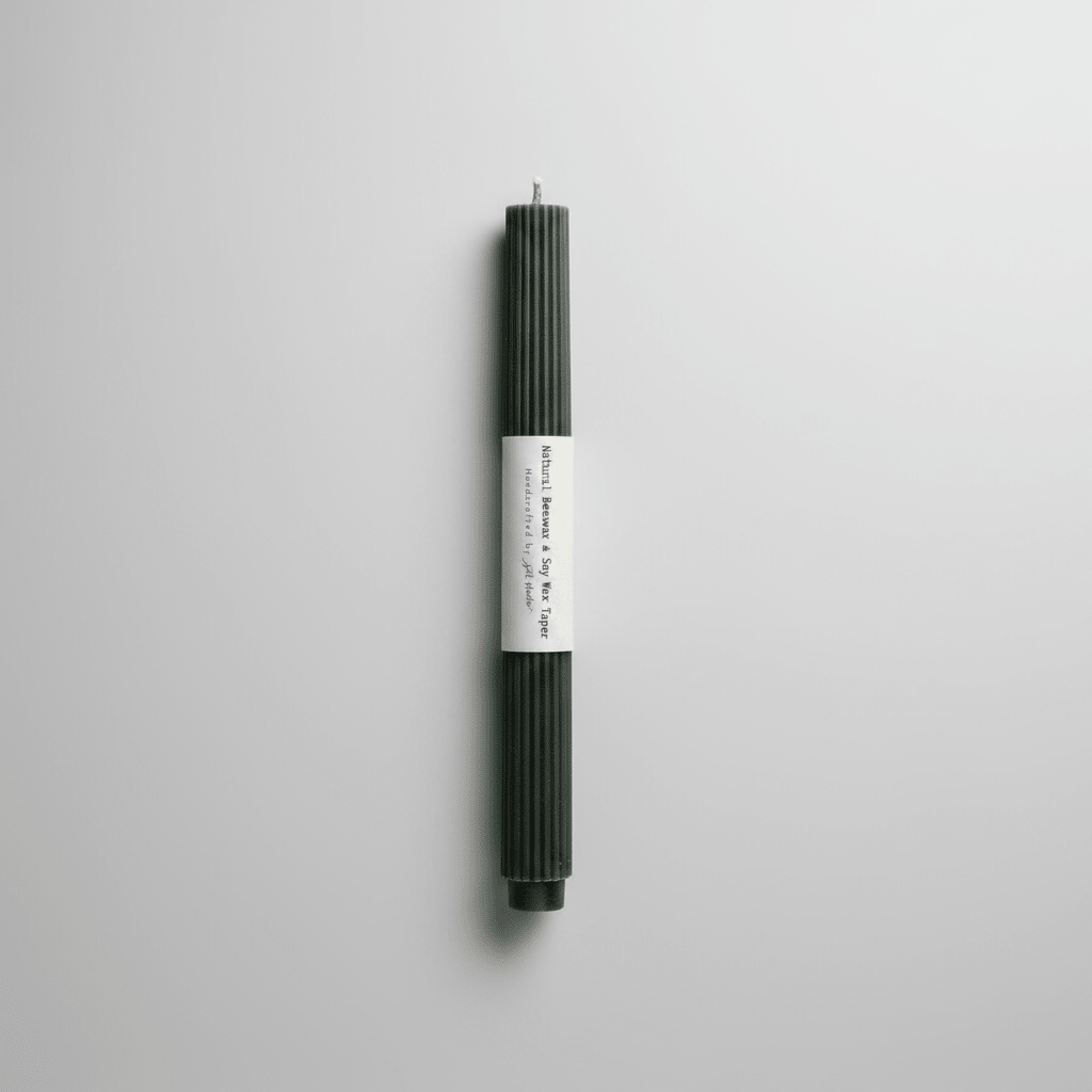 Olive Green Taper Candle, Zoet Studio - Bloomfields