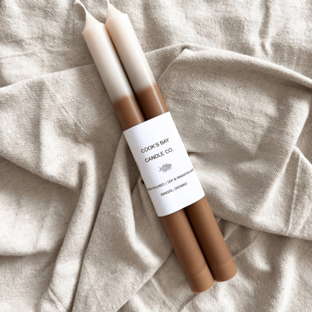 Ombré Taper Candles in Tan - Bloomfields