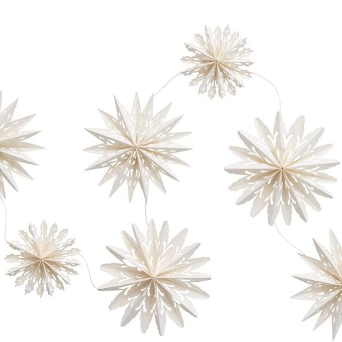Paper Folding Snowflake Garland - Bloomfields