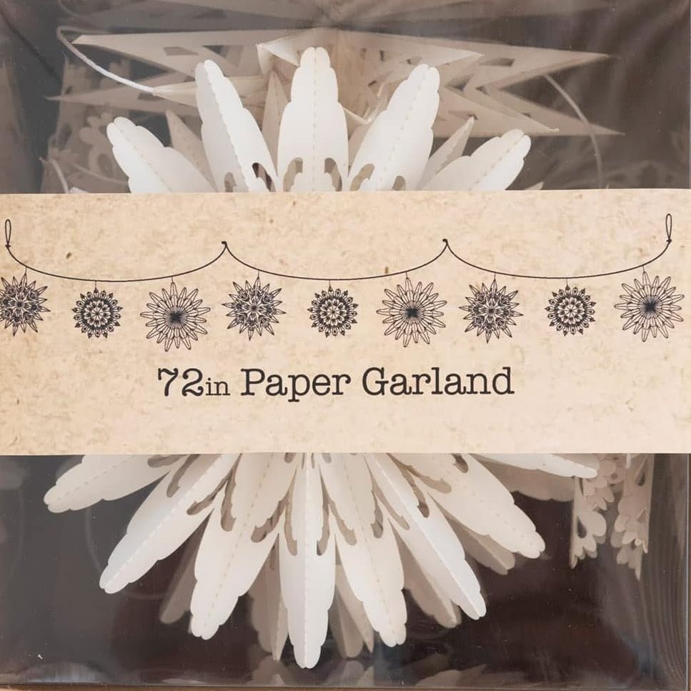 Paper Folding Snowflake Garland - Bloomfields