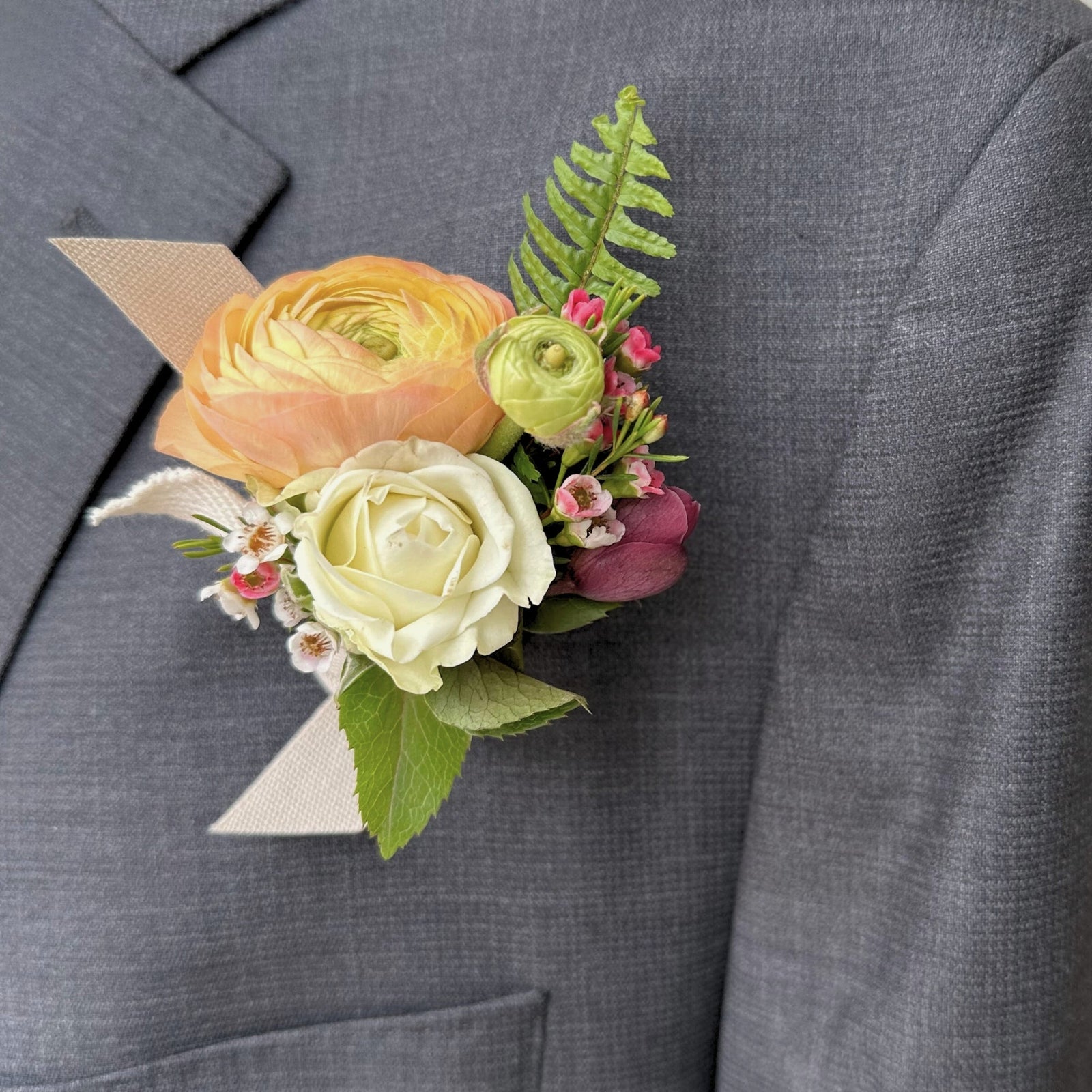 Peach Boutonniere - Bloomfields