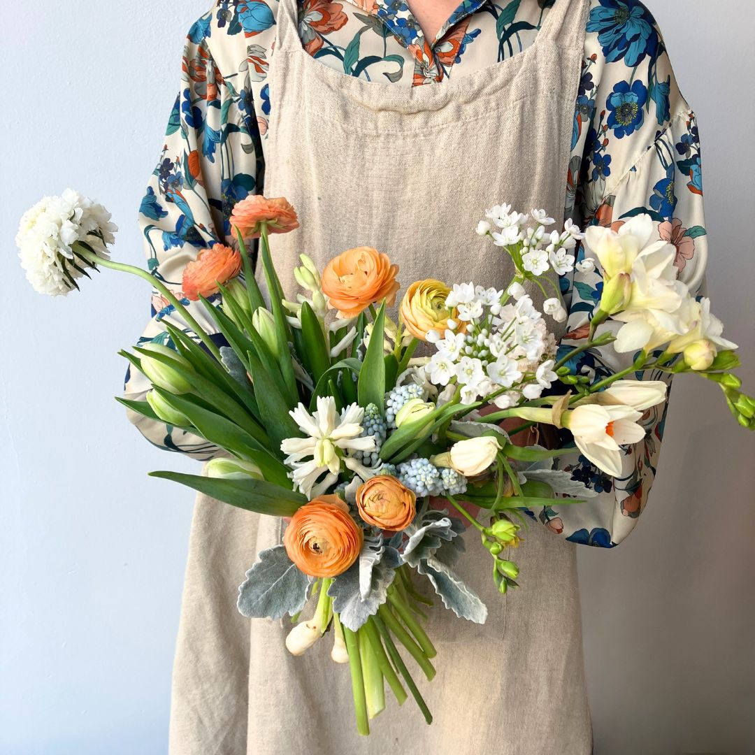Peaches and Cream Hand - Tied Bouquet - Bloomfields