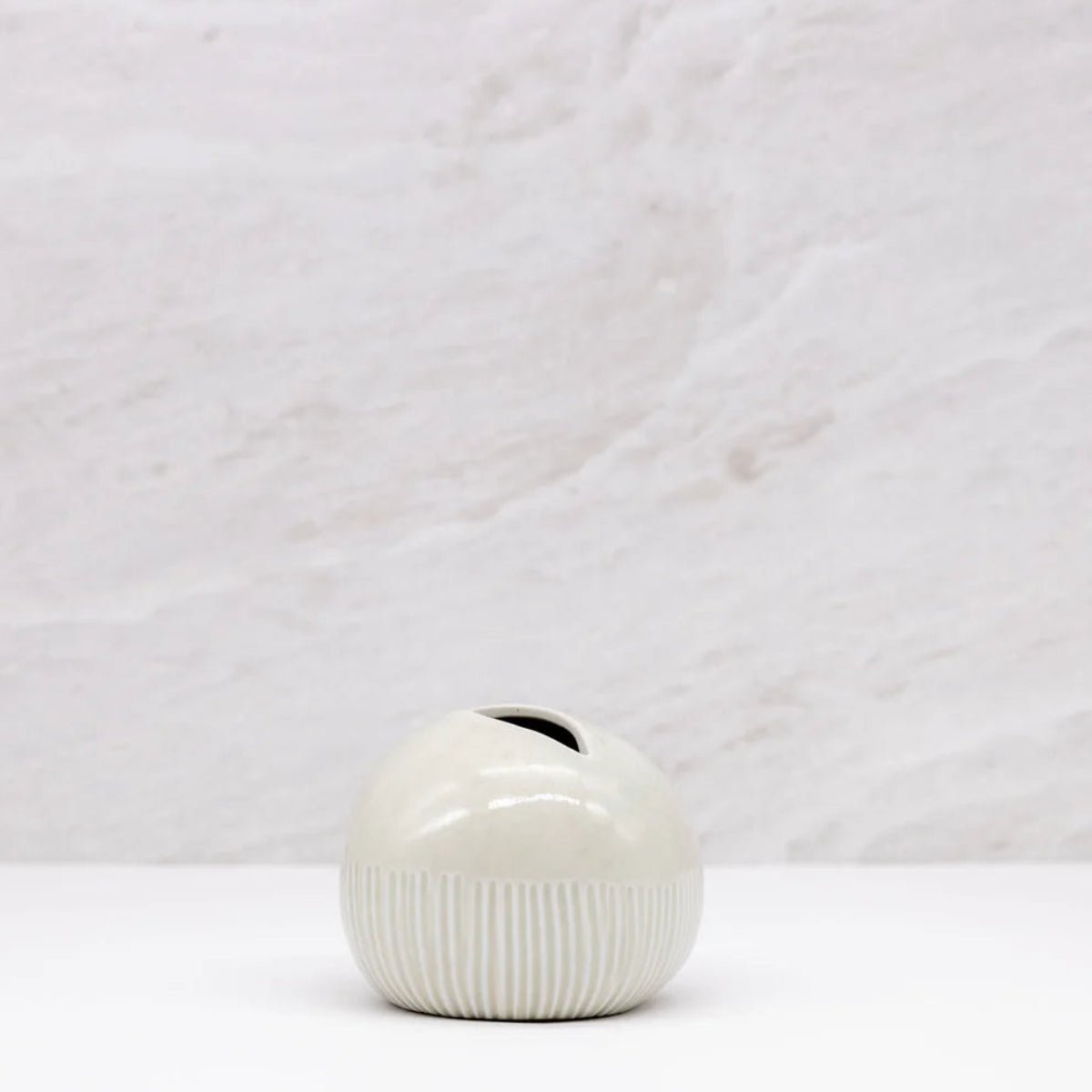 Pebble White Glossy Porcelain Bud Vase - Bloomfields