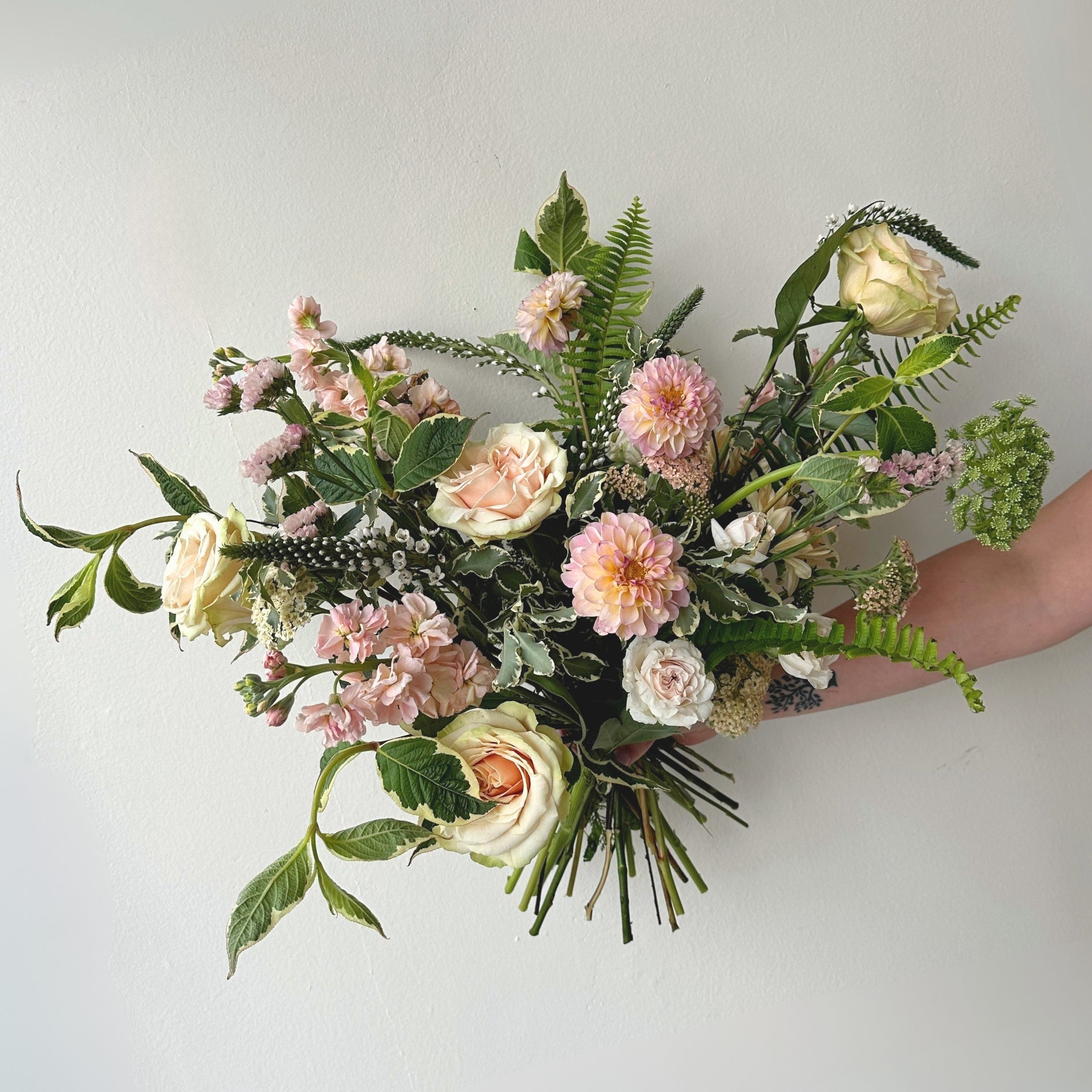 Pink Champagne Hand - Tied Bouquet - Bloomfields