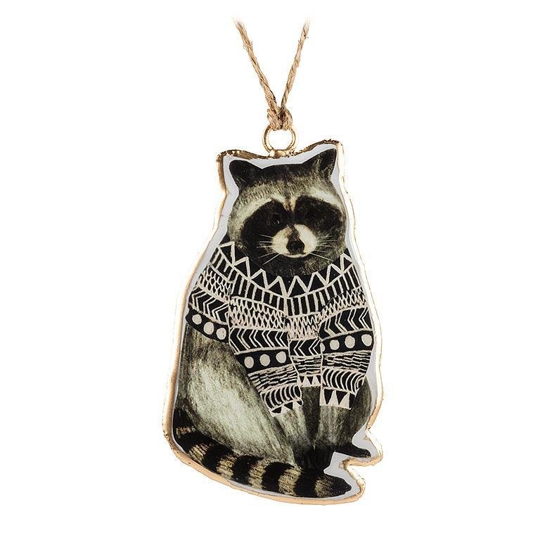 Raccoon in Sweater Ornament - Bloomfields