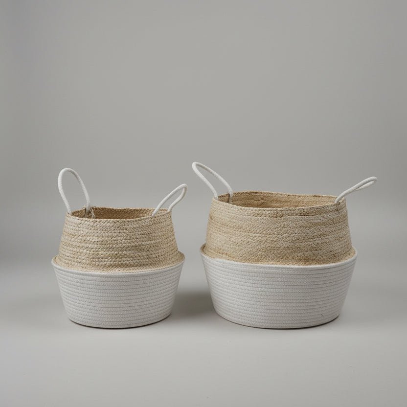 Rice White/Natural Baskets - Bloomfields